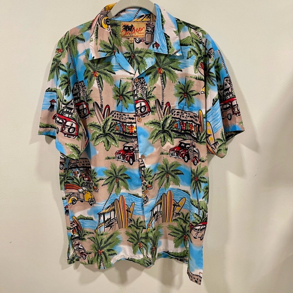 Ingear Men's Tropical Surf Print Shirt